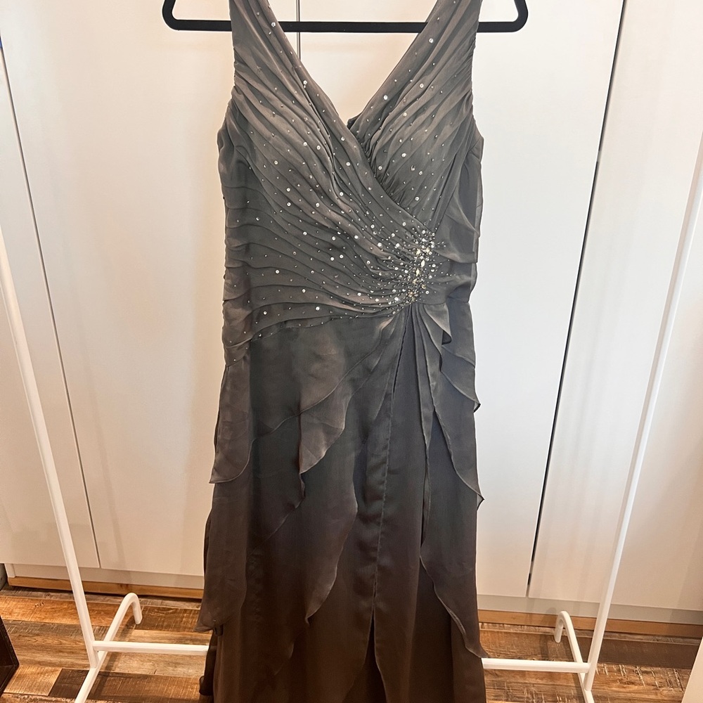 Sophisticated Charcoal Maxi Dress